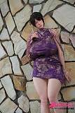 有萘姫ヘッドのしっとりとした瞳と美しく整ったメイクディテール
