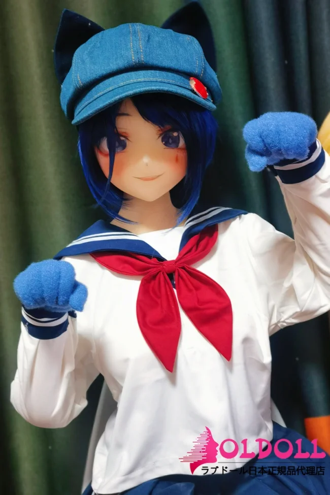 Aotume doll 凹凸咪 アニメドール 145cm Bカップ #M16ヘッド 青髪と猫耳キャップの二次元ドール アニメキャラクター風の等身大ドール 宣伝画像tpeヘッド+tpeボディ 【お客様ご撮影写真ギャラリー】