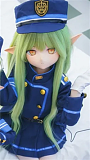 羊角社doll（Croissant Doll）141cm AAカップ #橘ヒカリヘッド 手描くメイクアニメドール ビニールヘッド+S-TPE製ボディ｜ブルーアーカイブ橘ヒカリ風緑髪クーデレ少女コスプレダッチワイフ