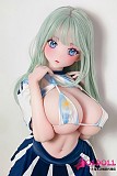 
爆乳バストの迫力ある膨らみと青ビキニストラップのコントラスト
