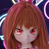 CPDOLL アニメラブドール 156cm Aカップ ヘッドP3メイク① フルシリコン製｜ピンクバニー服姿の二次元貧乳美少女ダッチワイフ