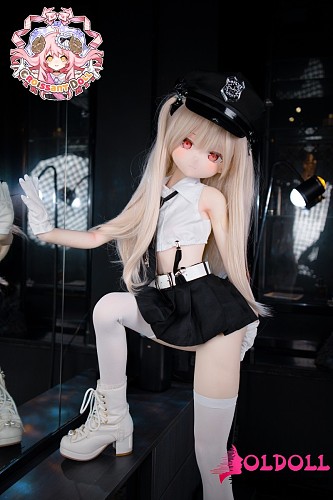 羊角社doll(Croissant Doll) 141cm AAカップ B02小女警ヘッド 手描くメイクアニメドール ビニールヘッド+S-TPE製ボディ｜ポリス服姿の貧乳アニメドール・制服ダッチワイフ