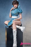 
美少女ラブドール 鮮やかな青いチャイナドレスのスリットデザイン
