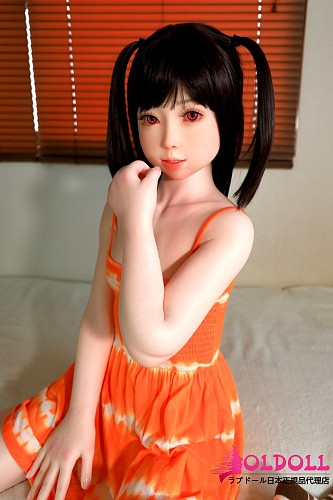 My Loli Waifu 127cm Aカップ Ayaヘッド フルシリコン製 オレンジワンピースツインテール美少女貧乳ドール