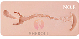 SHEDOLL 159cm Cカップ 江小棠(Jiangxiaotang)2.0ヘッド シリコンヘッド+TPEボディ 青水着ベージュストッキング清楚系美人ラブドール