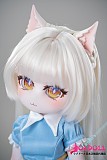 猫耳スタイルがかわいいフルシリコン製貧乳ドール
