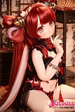 
鎖暝 コスプレ 横顔シルエット 赤髪 フルシリコン美少女

