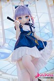 
神里綾華をイメージした衣装を合わせたアニメドールのコーデ例
