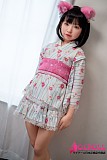 【5体限定】【即納品●日本国内発送】  J cute 貧乳ドール 128cm バスト平 AGB37幼澪 シリコンヘッド ボディ材質選択可能 ピンク×白の浴衣 和風清楚系美少女ダッチワイフ