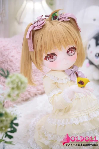 【先行販売｜50台限定5%割引！12月上旬お届け予定】彩姬堂 88cm バスト平 乃惠瑶（のえる）PVCヘッド+シリコン製ボディ アニメキャラクター風の小型ドール 可愛い金髪美少女のミニタイプアニメドール