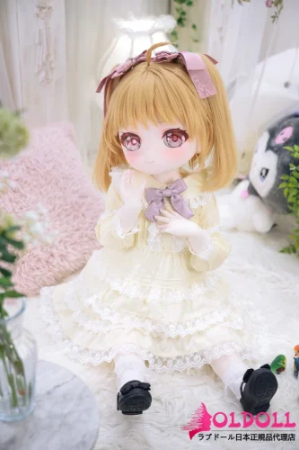 【先行販売｜50台限定5%割引！12月上旬お届け予定】彩姬堂 88cm バスト平 乃惠瑶（のえる）PVCヘッド+シリコン製ボディ アニメキャラクター風の小型ドール 可愛い金髪美少女のミニタイプアニメドール
