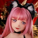 Kiradols アニメラブドール 155cm Dカップ #KH011ヘッド フルシリコン製 ピンク髪ツインテールの美少女ダッチワイフ 白いセクシーランジェリー姿