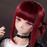 Kiradols アニメラブドール 155cm Dカップ #KH011ヘッド フルシリコン製 ピンク髪ツインテールの美少女ダッチワイフ 白いセクシーランジェリー姿