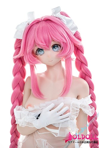 Kiradols アニメラブドール 155cm Dカップ #KH011ヘッド フルシリコン製 ピンク髪ツインテールの美少女ダッチワイフ 白いセクシーランジェリー姿