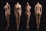 YUEdoll リアル皮膚172cm Gカップ 沁黎(Qinli)ヘッド フルシリコン製 黄色いビキニの巨乳美人ラブドール 南国リゾート風ダッチワイフ