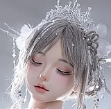 Uneedoll 美人ラブドール リアル肌158cm Eカップ 朧月(longyue)メイク①ヘッド フルシリコン製 リアル瞼オプション選択可能 胸元の開いたドレス姿の超擬真ダッチワイフ