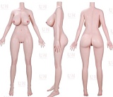 Uneedoll 美人ラブドール リアル肌158cm Eカップ 朧月(longyue)メイク①ヘッド フルシリコン製 リアル瞼オプション選択可能 胸元の開いたドレス姿の超擬真ダッチワイフ