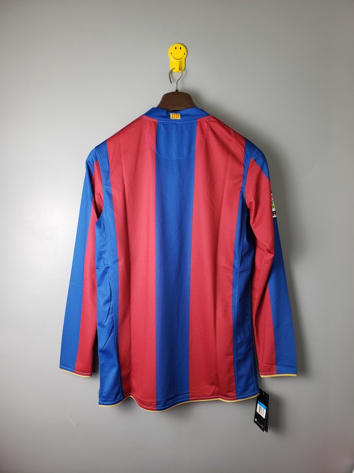 Barcelona Home Retro Long Sleeves Jersey 07/08