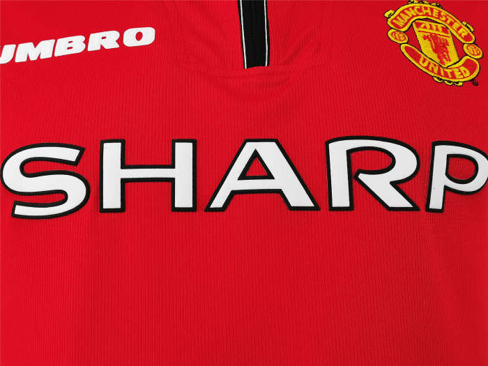 Manchester United Home Long Sleeve Retro Jersey 98/99