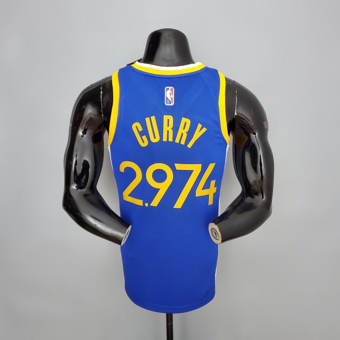 Stephen Curry Golden State Warriors 75th Anniversary Swingman Jersey Blue