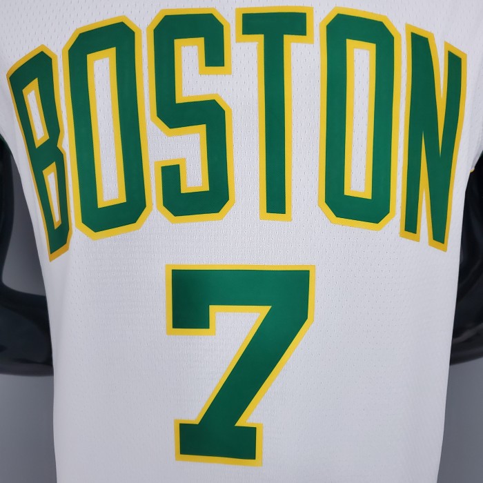 Jaylen Brown Boston Celtics Platinum White Limited Version Swingman Jersey