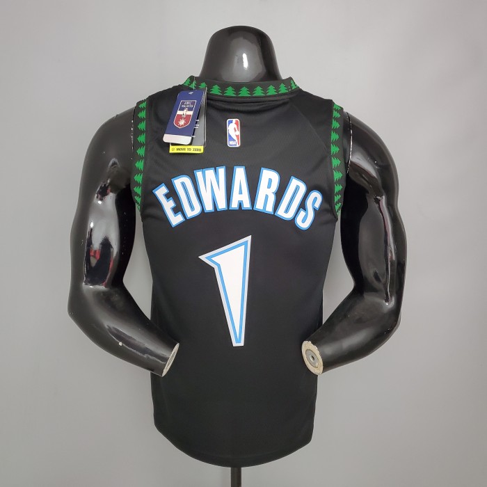 Anthony Edwards Minnesota Timberwolves 2018 Retro Swingman Jersey Black