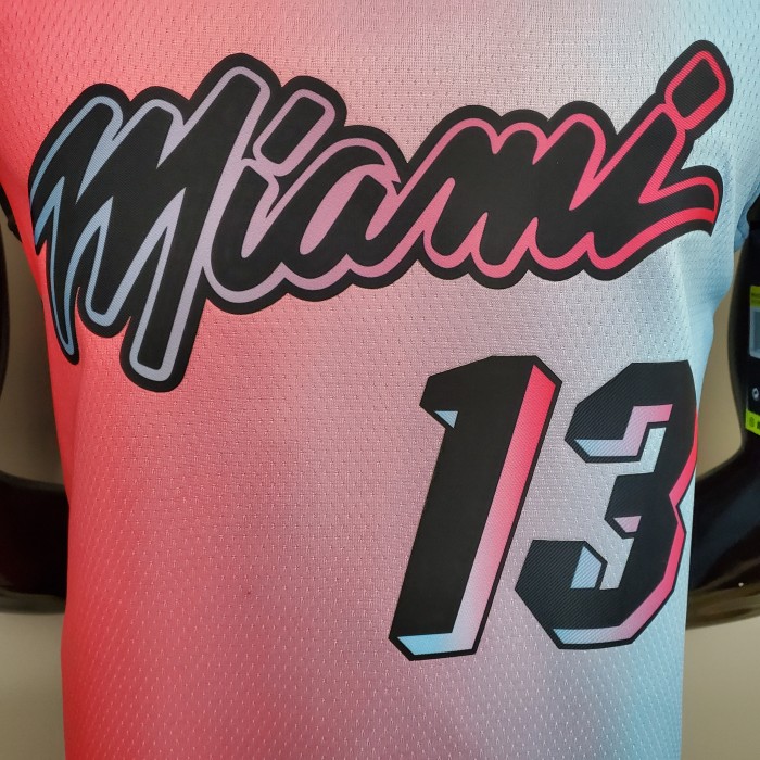 Bam Adebayo Miami Heat Swingman Jersey Pink Blue