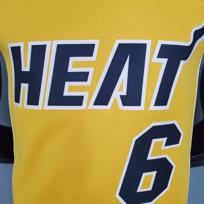 LeBron James Miami Heat Bonus Edition Swingman Jersey Yellow