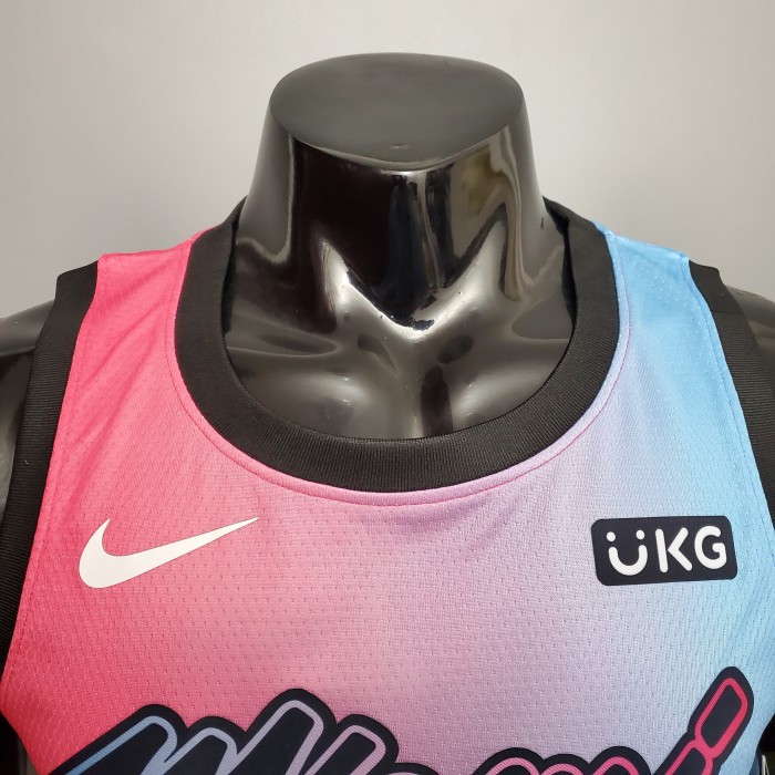 Tyler Herro Miami Heat Swingman Jersey Pink Blue