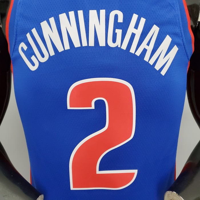 Cade Cunningham Detroit Pistons 75th Anniversary Swingman Jersey Blue