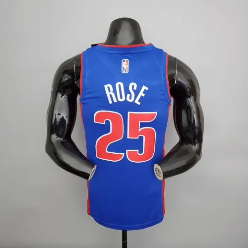 Derrick Rose Detroit Pistons 75th Anniversary Swingman Jersey Blue