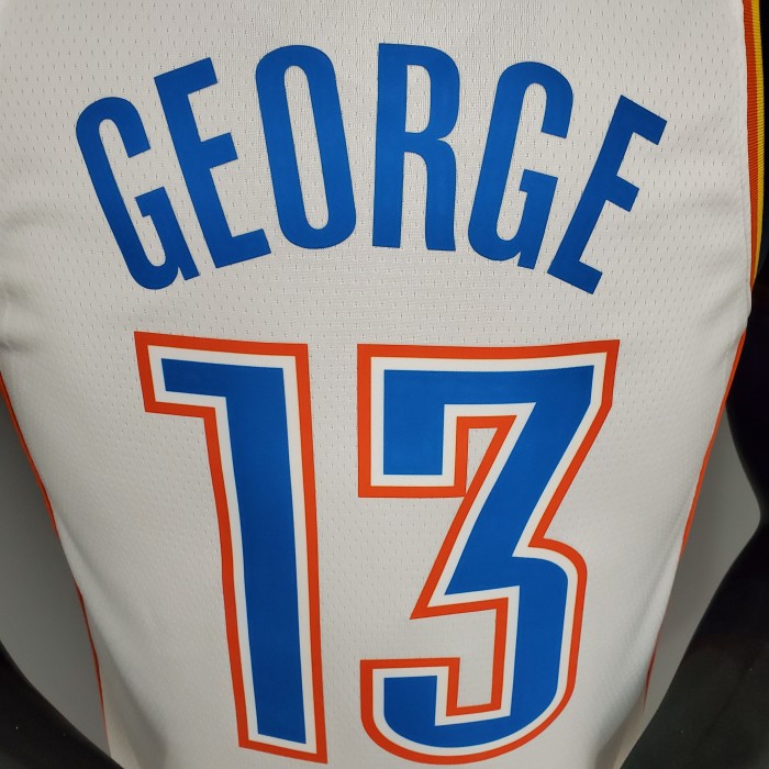 Paul George Oklahoma City Thunder Swingman Jersey White