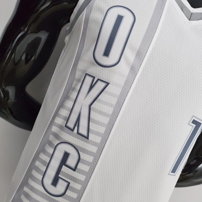 Paul George Oklahoma City Thunder 75th Anniversary 2022 City Edition Swingman Jersey White