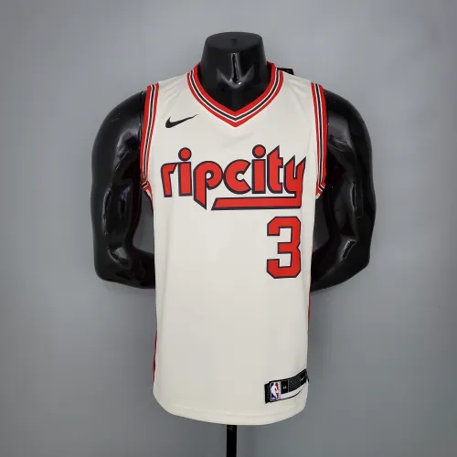 C.J. McCollum Portland Trail Blazers Swingman Jersey Beige