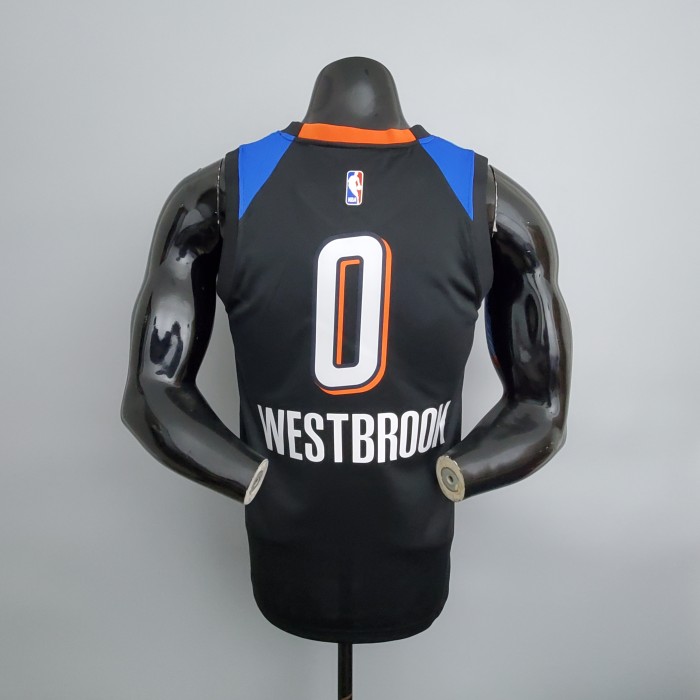 Russell Westbrook Oklahoma City Thunder City Edition Swingman Jersey Black