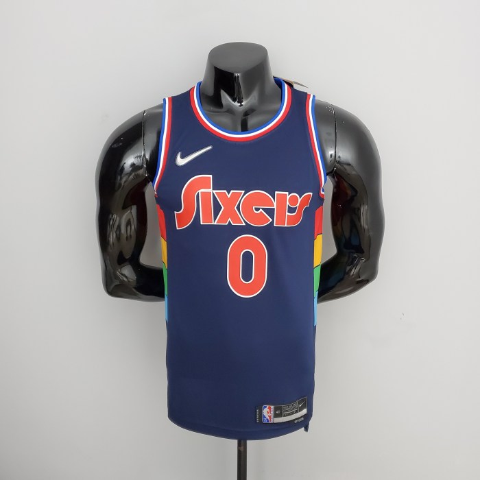 Tyrese Maxey Philadelphia 76ers 2022 City Edition Swingman Jersey Royal Blue