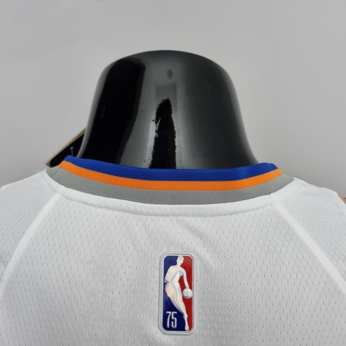 RJ Barrett New York Knicks 75th Anniversary Swingman Jersey White