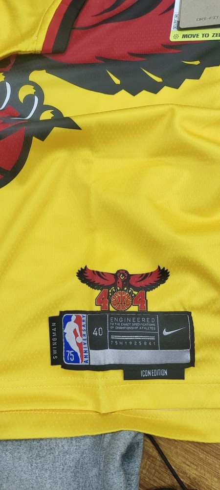 Trae Young Atlanta Hawks 75th Anniversary 2022 City Edition Swingman Jersey Yellow