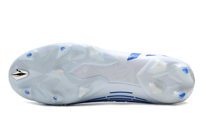 Predator Edge Geometric FG Laceless White Soccer Shoes