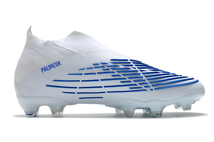 Predator Edge Geometric FG Laceless White Soccer Shoes