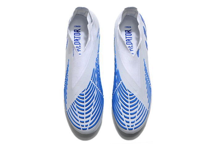 Predator Edge Geometric FG Laceless White Soccer Shoes