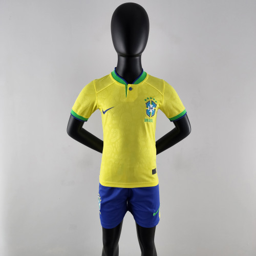 Brazil Home Kids Jersey 2022