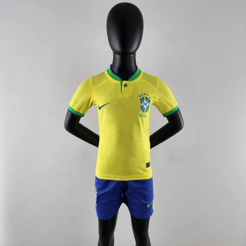Brazil Home Kids Jersey 2022