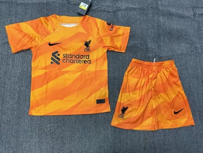 Liverpool Kids Goalkeeper Jersey 23/24 Orange