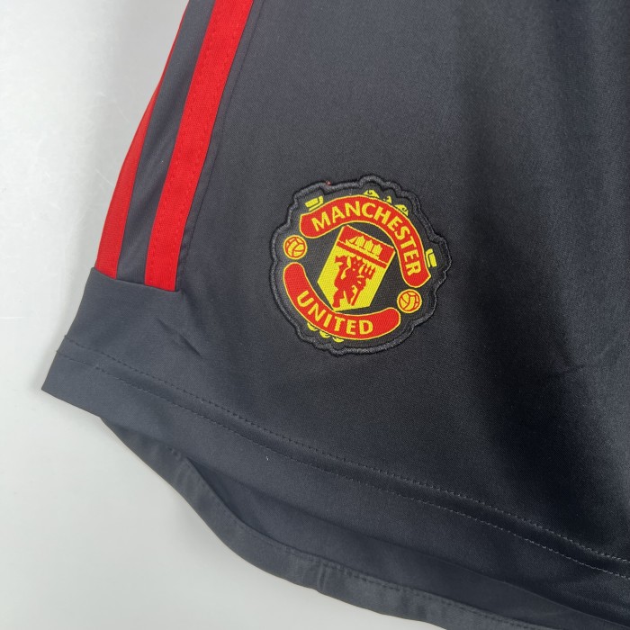Manchester United Home Black Shorts 23/24