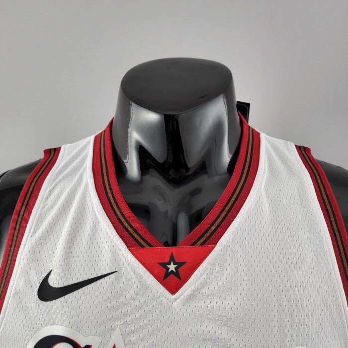 Allen Iverson Philadelphia 76ers Swingman Big Meteor White Retro Jersey