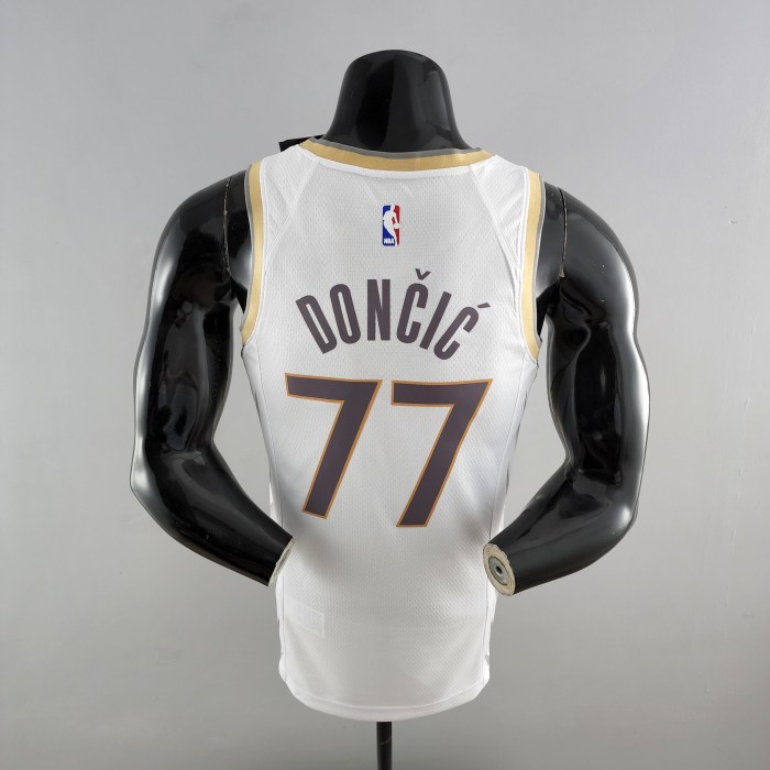 Luka Doncic Dallas Mavericks City Edition White Swingman Jersey