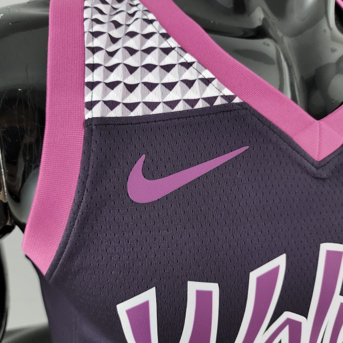 Anthony Edwards Minnesota Timberwolves Swingman Jersey Black and Purple