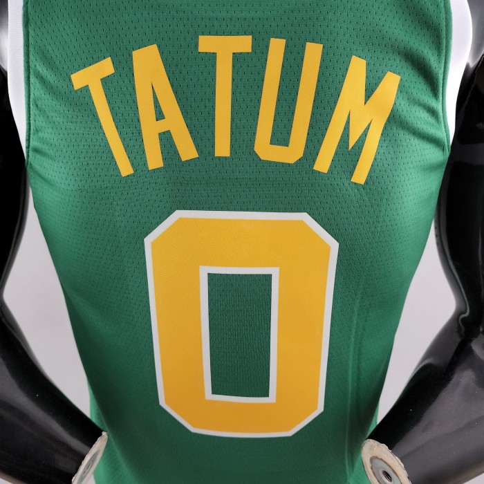 Jayson Tatum Boston Celtics Swingman Jersey Green Gold