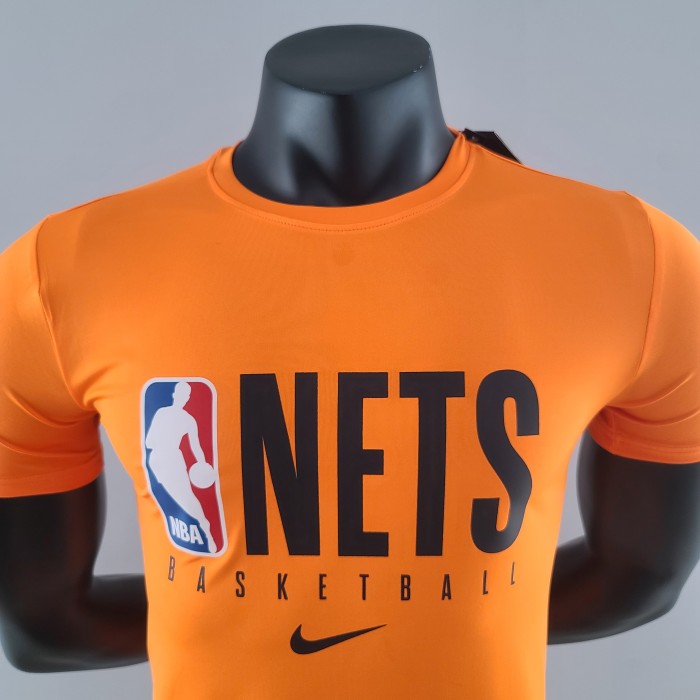 Brooklyn Nets Casual T-shirt Orange